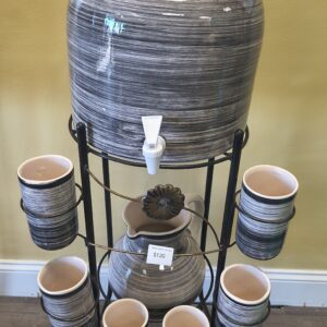 Water Jug With Pitcher, Cups And Stands